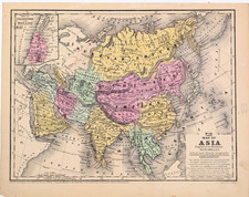 1852 Mappa ASIA ORIGINALE -