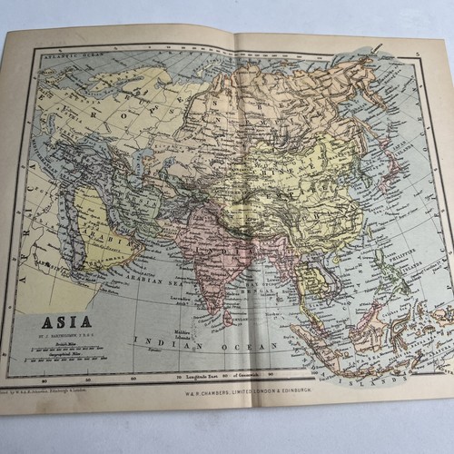1895 mappa dell asia vecchia - 1895:,