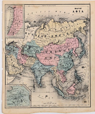 1853 Mappa ASIA ORIGINALE