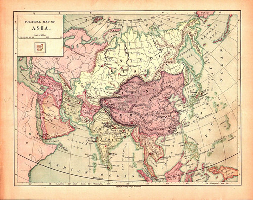 Mappa politica asia antica - mappa,