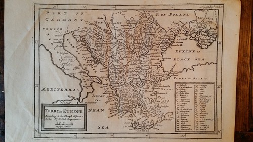 1732 originale antica mappa - originale,