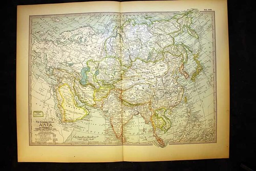 Asia antica mappa colori - antica,
