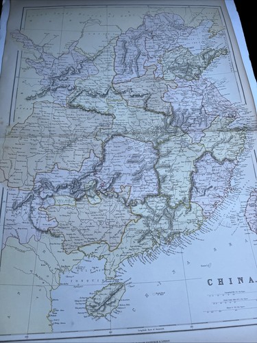 1881 mappa della cina antica - 1881:,
