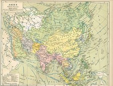 Mappa politica dell'ASIA 1885