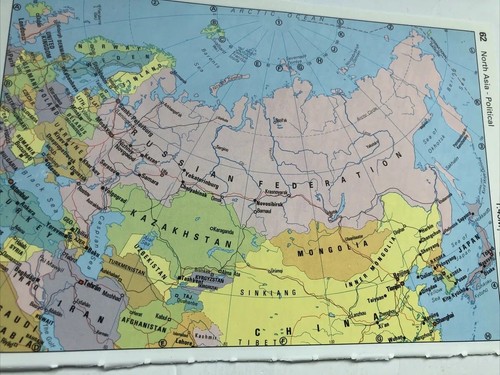 Mappa dell asia - dell'asia, settentrionale