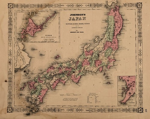 Mappa giappone 1864 - mappa,