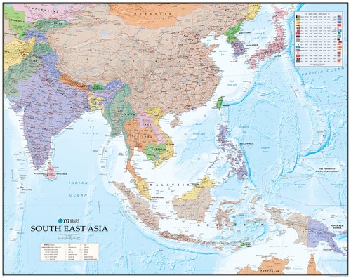 Map asia south east - of,