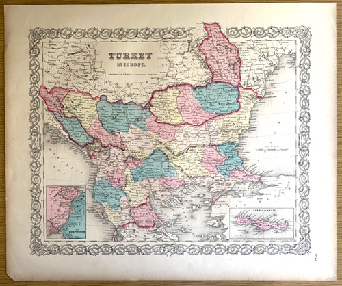 1855 turchia antica mappa - turchia, a