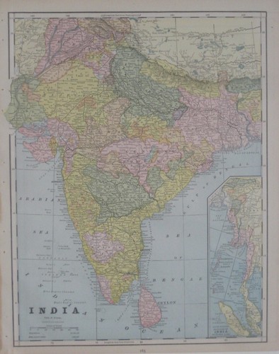 Mappa originale 1893 british - mappa,