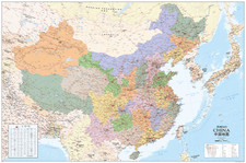 China Political Map - Wall