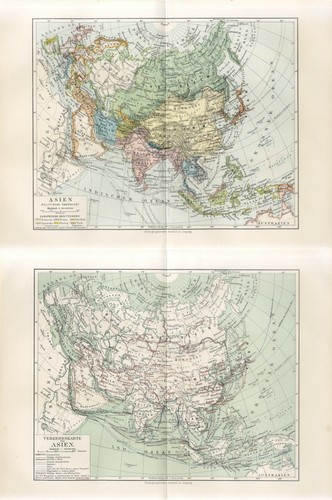 Lotto mappe 1890 asia - 2,