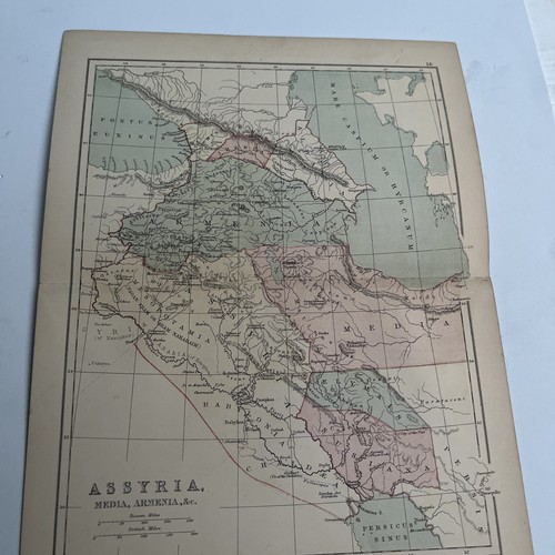 1872 mappa assiria media - assiria,