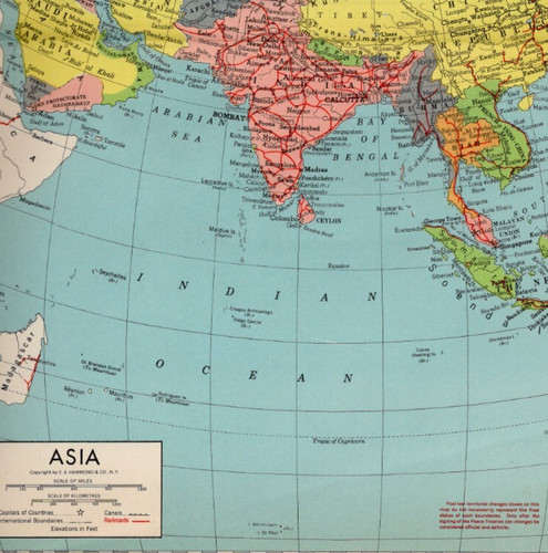 Mappa politica asiatica - mappa,