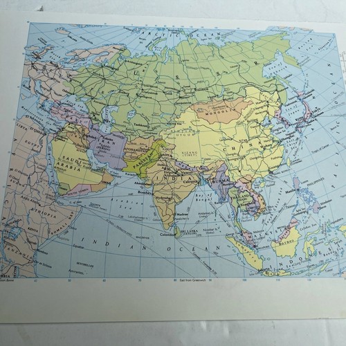 1993 mappa dell asia penisola - mappa, dell'asia