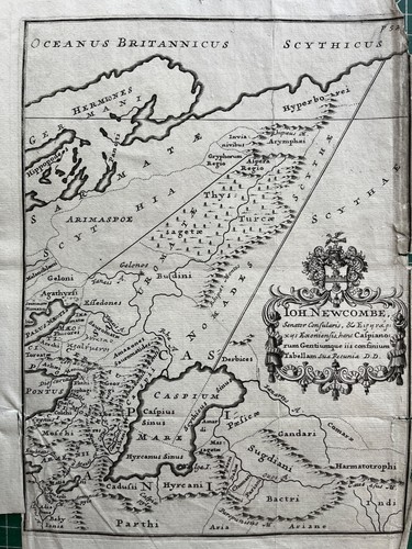 Mappa antica del 1711 mar - mappa,