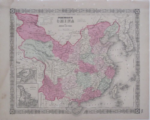 Mappa originale 1865 cina - originale,