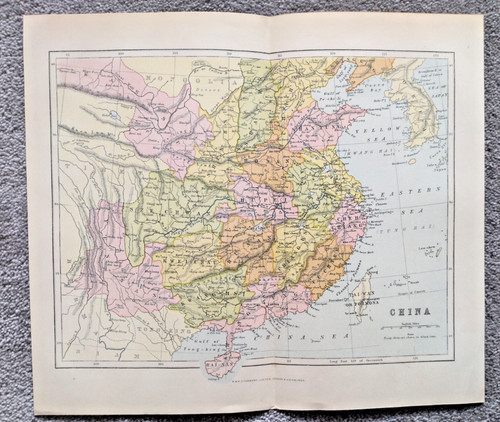 Antica mappa della cina 1903 - della,