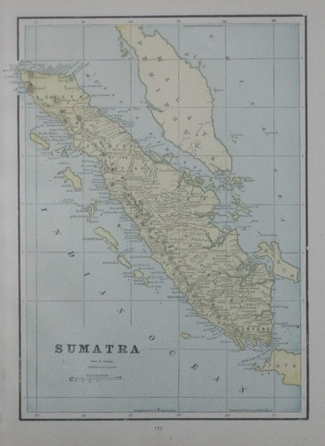 Mappa originale 1893 sumatra - originale,
