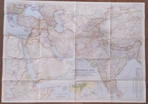 Cartina map southwest - southwest, asia