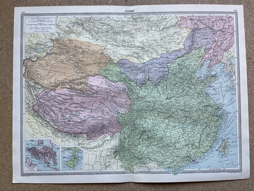 Cina mappa antica originale